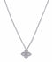 18kt white gold Princess Flower diamond pendant necklace